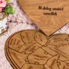 Szív alakú puzzle 14 dolog, amit szeretek benned, gesztenye