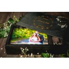 Nagy fénykép + USB tartó fadoboz, 150x230 mm-es, dió