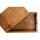 Nagy fénykép + USB tartó fadoboz, 150x230 mm-es, gesztenye