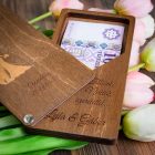 Money Box nyitható fedelű 180 x 94mm-es, mahagóni