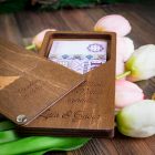 Money Box nyitható fedelű 180 x 94mm-es, mahagóni