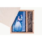 Fénykép + USB tartó fadoboz 180x180 mm-es, natúr