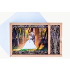 Nagy fénykép + USB tartó fadoboz, 150x230 mm-es, natúr