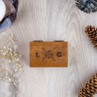 Elegáns gyűrűtartó, ékszertartó gesztenye szín