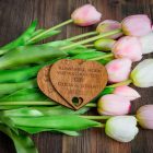 Köszönetajándék szív alakú, gesztenye