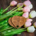 Köszönetajándék szív alakú, gesztenye