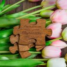 Köszönetajándék puzzle, gesztenye