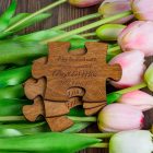 Köszönetajándék puzzle, gesztenye