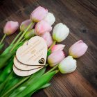 Köszönetajándék szív alakú, natúr