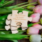 Köszönetajándék puzzle, natúr